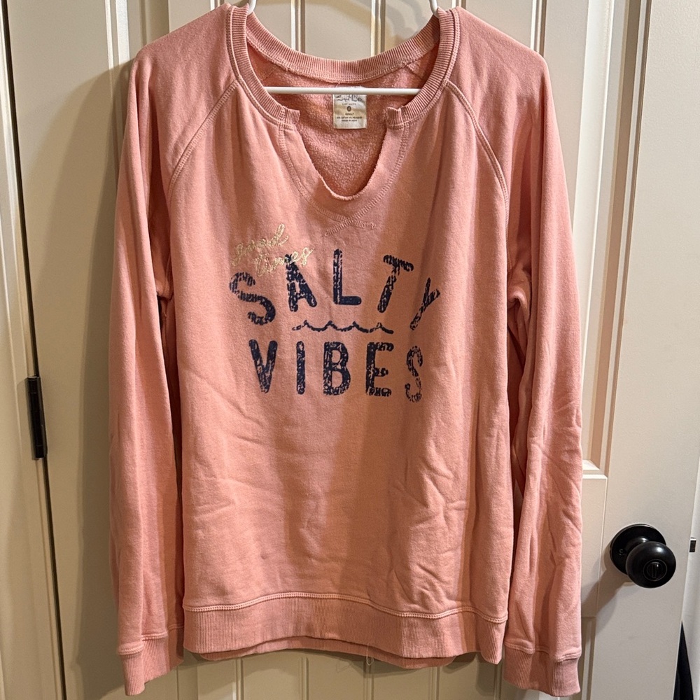 Barely worn.  Women's Pink Sweateshirt with Graphic Print